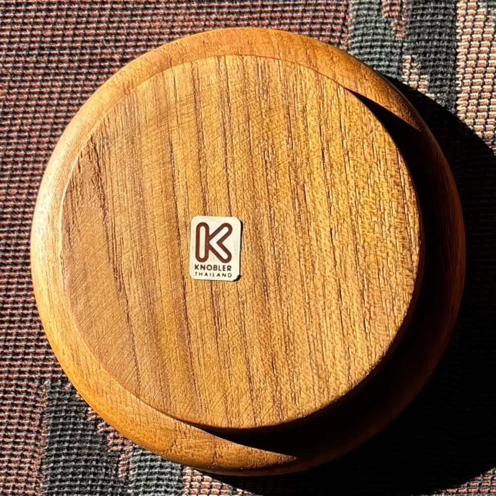 4 Teak Stacking Coasters - Picture 7 of 10